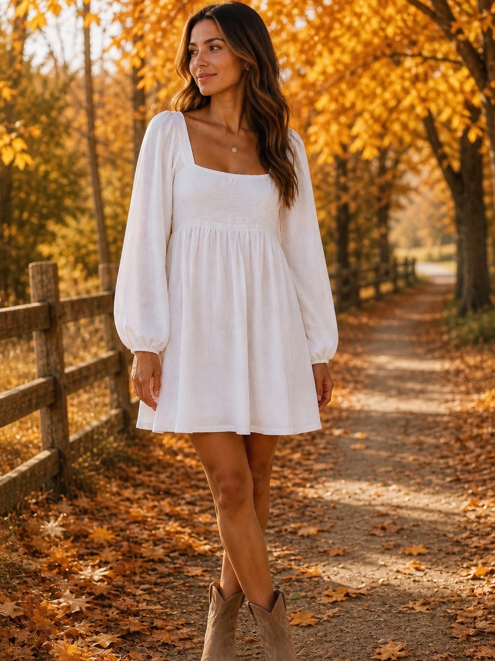 ​J.Crew White Cotton Soft Gauze Square Neck Babydoll Mini Dress Size M